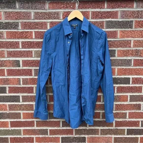 Express | Shirts | Express Mx Dusty Blue Modern Fit Button Down Dress  Collared Shirt | Poshmark